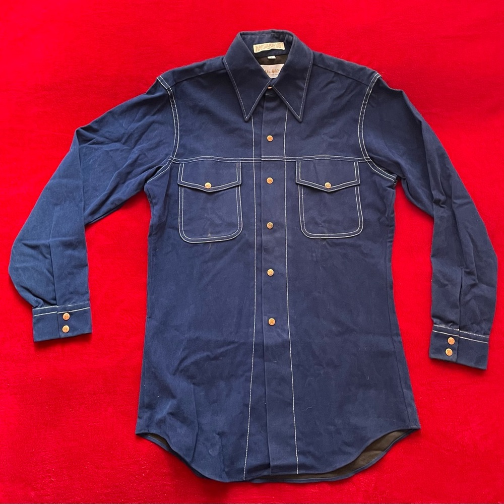 Mr. Witt Men's Long Sleeve Vintage Long Sleeve Rockabilly Western Shacket Sz: S